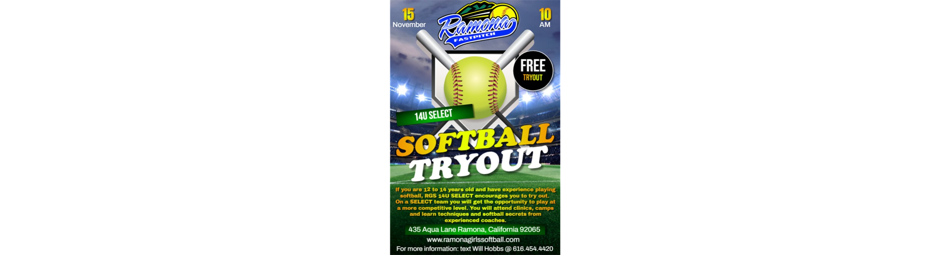 14U SELECT Tryouts 